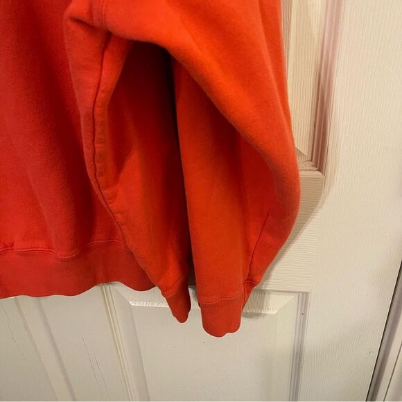 Ralph Lauren Orange Crewneck Sweater with Ribbed Cuffs - Picture 2 of 8